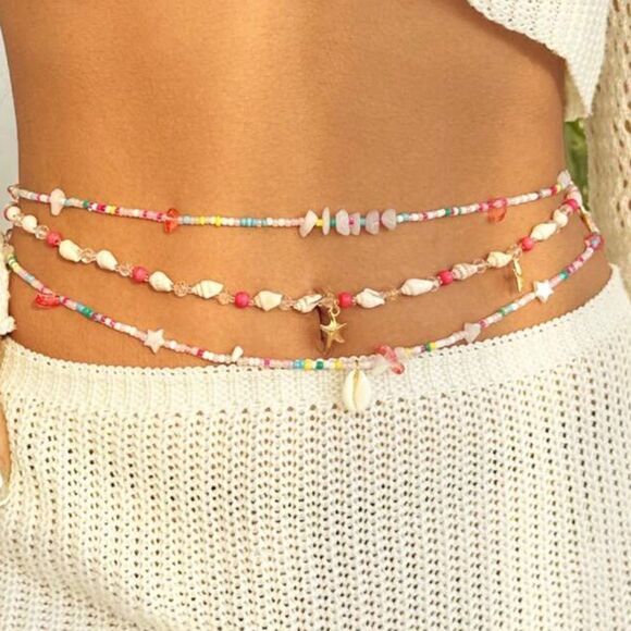 Anthropologie Jewelry - Colorful Beaded Waist Chain A1288